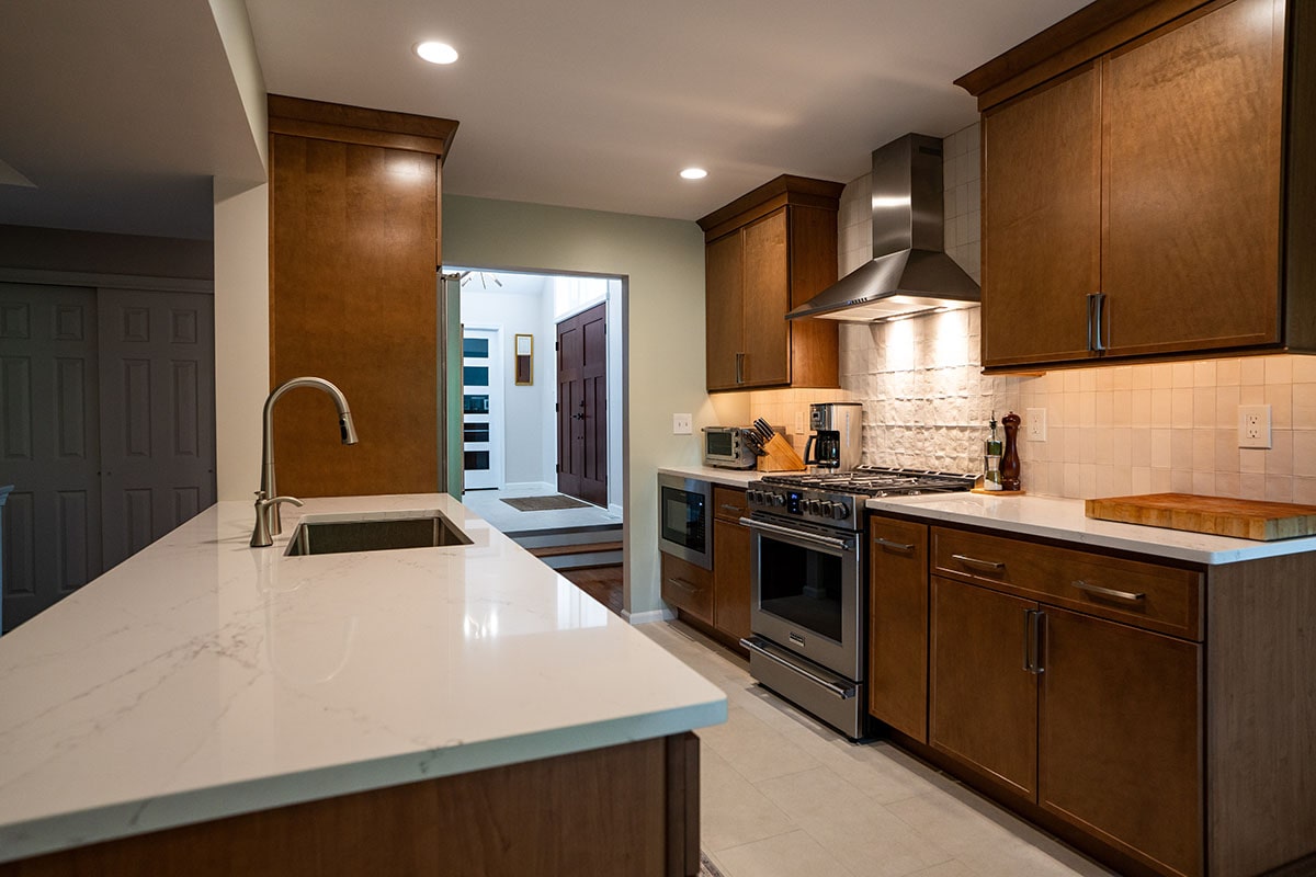 galley style open concept kitchen in west deptford nj