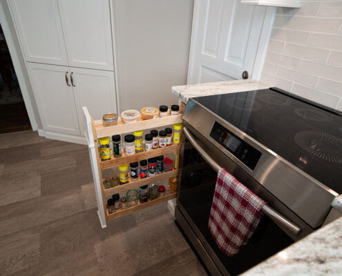 pull-out spice rack organizer in swedesboro nj kitchen remodel